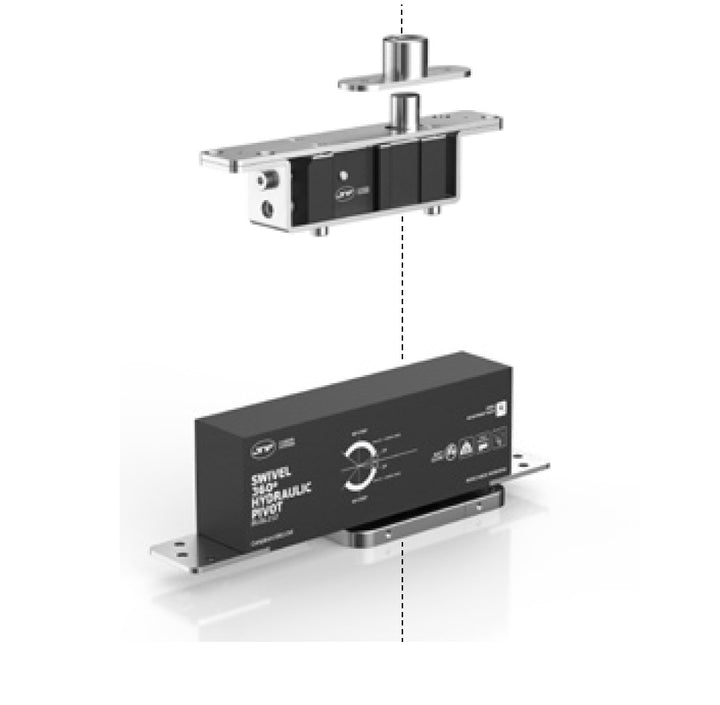 IN.05.212 HO Swivel Hydraulic Pivot set 360 Degrees Heavy Duty for wooden doors