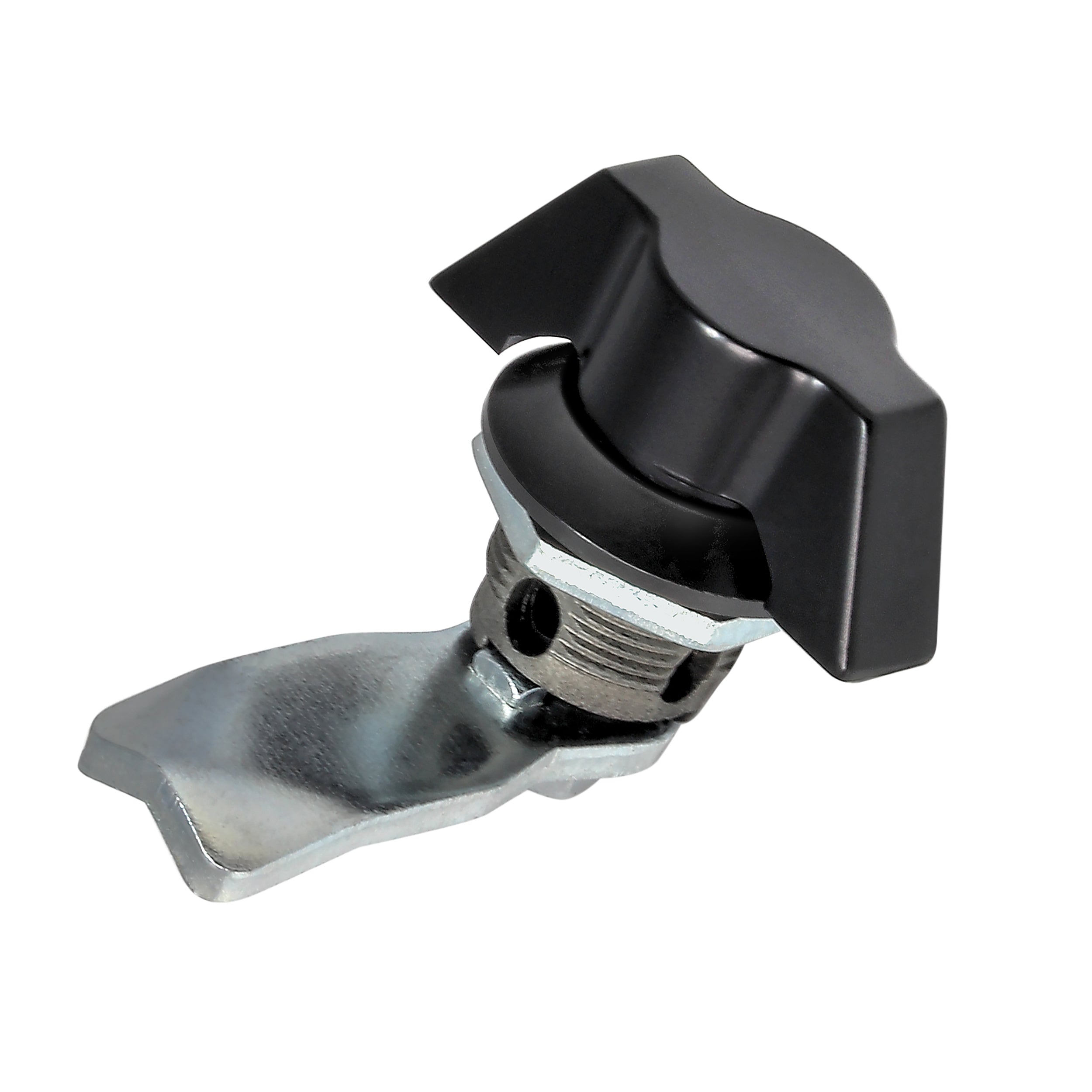 LCA608128MS Black cam lock with 50 mm cam fitted. No keys Mardeco