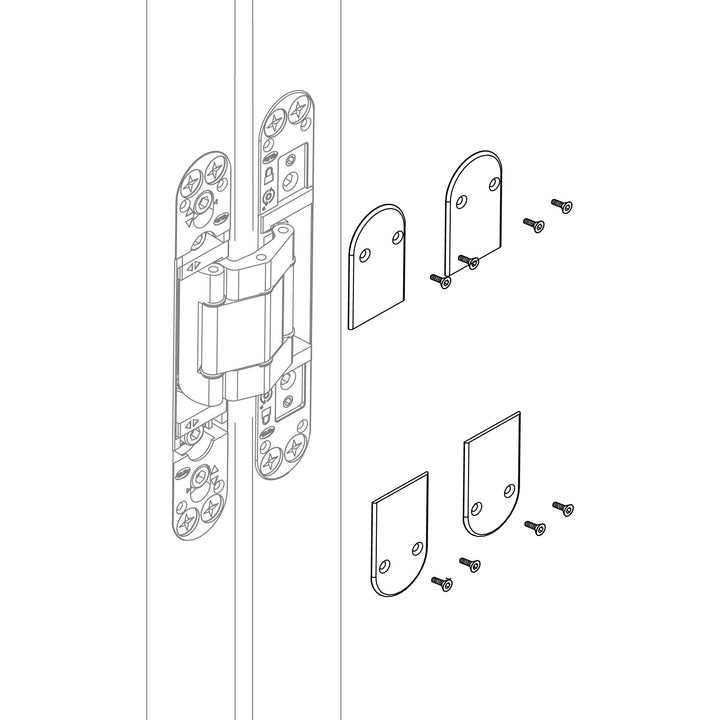 IN.05.061.C Stainless Steel Covers for Coplan Hinge