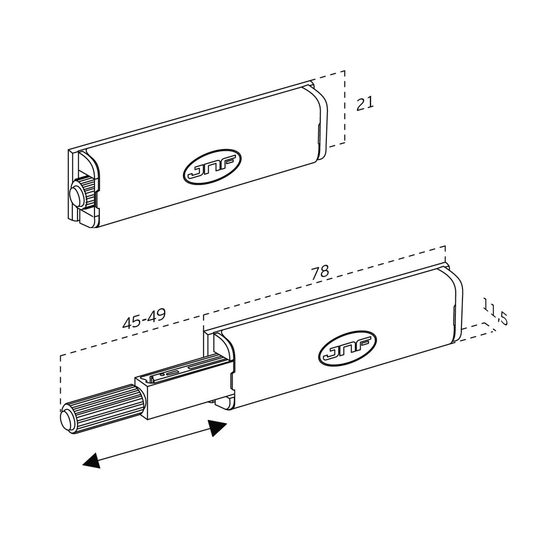 IN.17.020 Magnetic Push Latch for Doors & Drawers