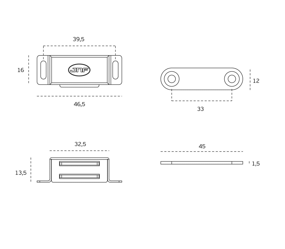 IN.17.022 Magnetic Latch for Doors & Drawers