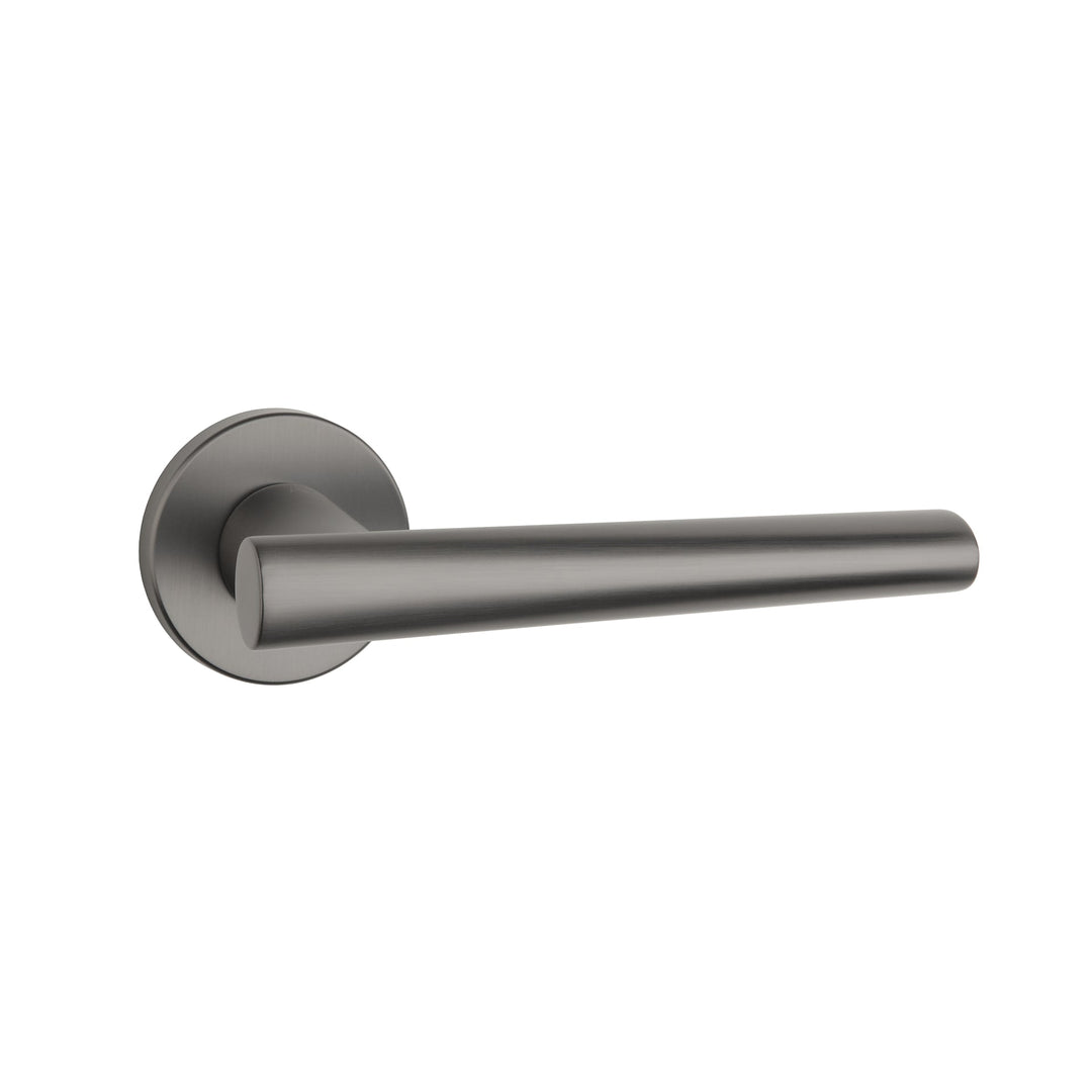 AS APRILE Euphorbia Lever handle on round rose R SLIM 7MM GN (Graphite) - Mardeco Architectural Hardware