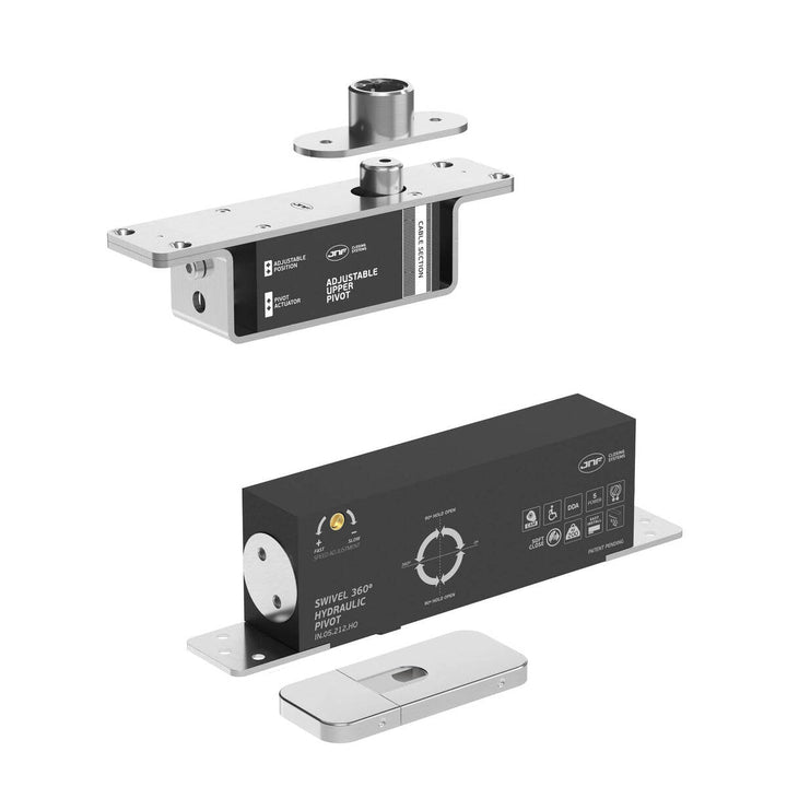 IN.05.212 HO Swivel Hydraulic Pivot set 360 Degrees Heavy Duty for wooden doors - Mardeco Architectural Hardware