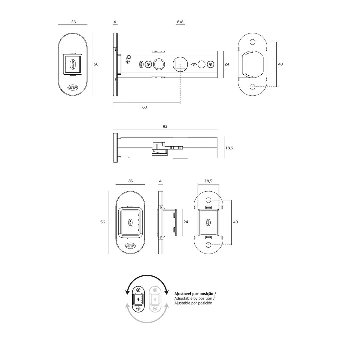 IN.20.166 Magnetic Latch (60mm) - Mardeco Architectural Hardware