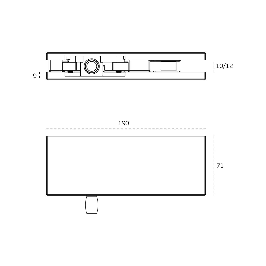 IN.81.204 Overpanel Pivot Patch fitting / W system - Mardeco Architectural Hardware