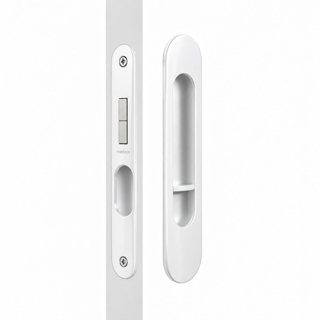 Mardeco Oval M-Series 9004/Set Flush Pull Privacy Set - Mardeco Architectural Hardware