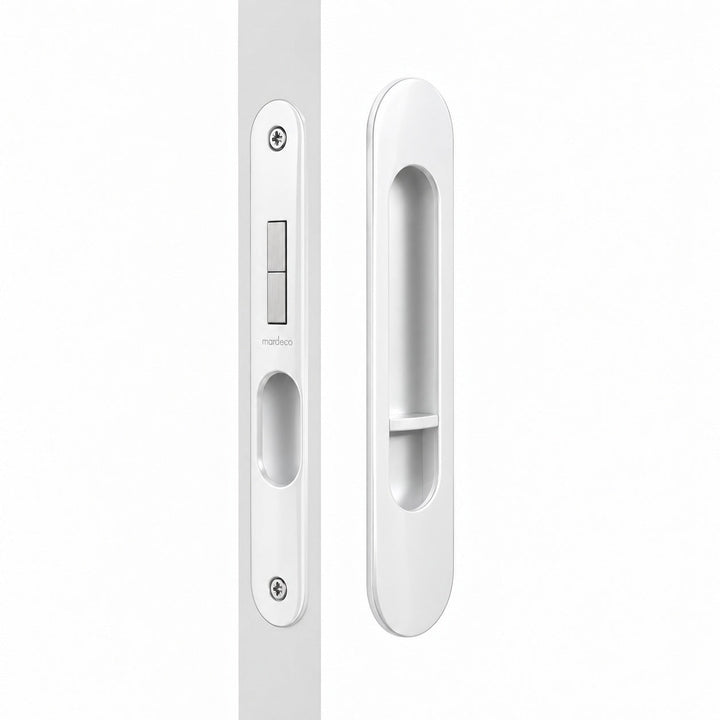 Mardeco Oval M-Series 9004/Set Flush Pull Privacy Set - Mardeco Architectural Hardware
