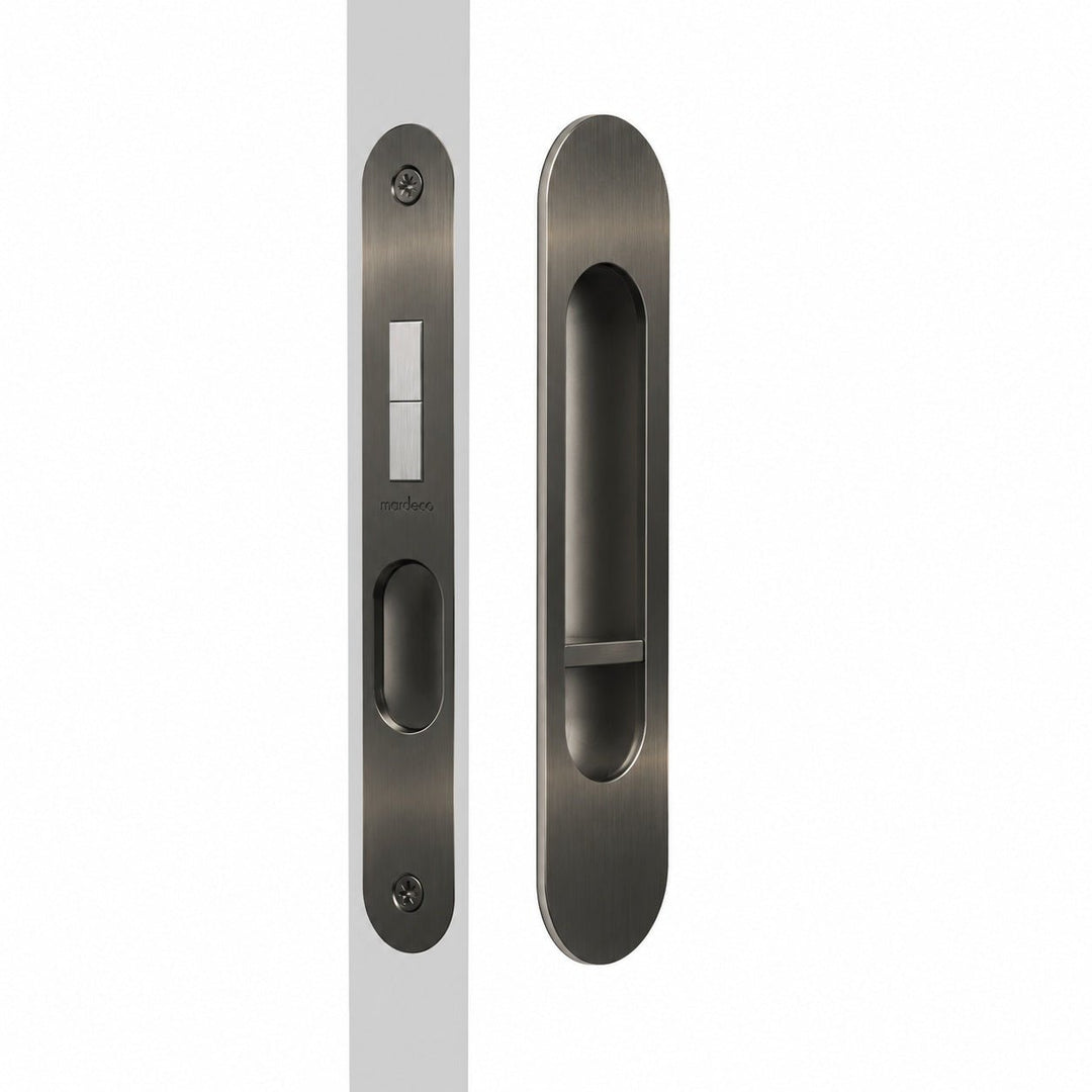 Mardeco Oval M-Series 9004/Set Flush Pull Privacy Set - Mardeco Architectural Hardware