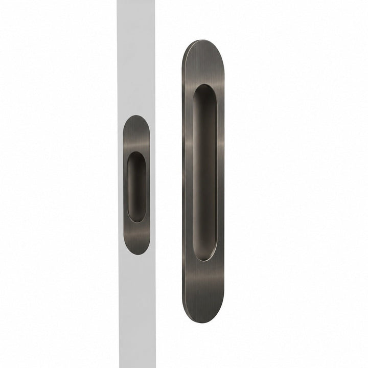 Mardeco Oval M-Series 9008/Set Flush Pull Set - Mardeco Architectural Hardware