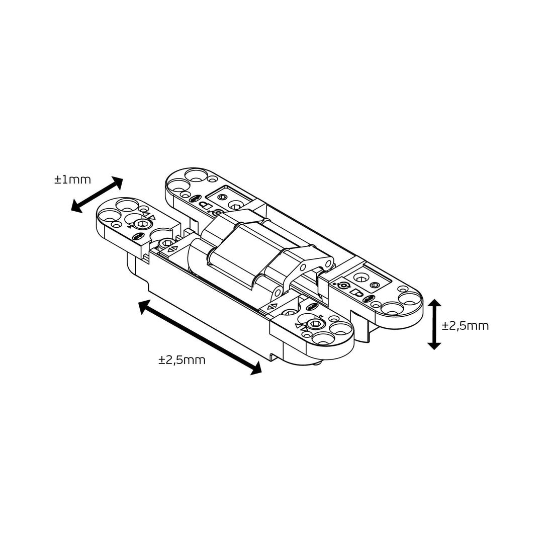 IN.05.061 JNF COPLAN 150 Concealed hinge with 3D adjustment (50 - 80 kg)