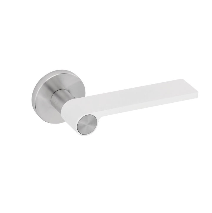 JNF 'Outline' Lever Handle On Standard Rose Stainless Steel
