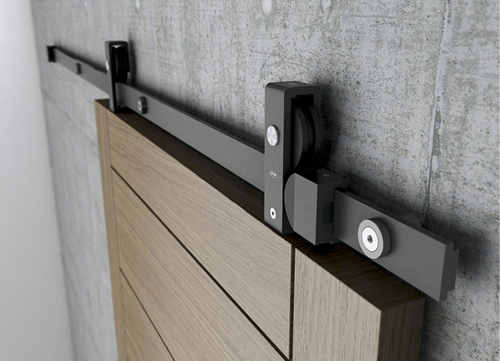 IN.15.901.L Aluminium Sliding Door Kit for 600 - 1150mm wide wooden doors, Maximum weight door 60 kg.