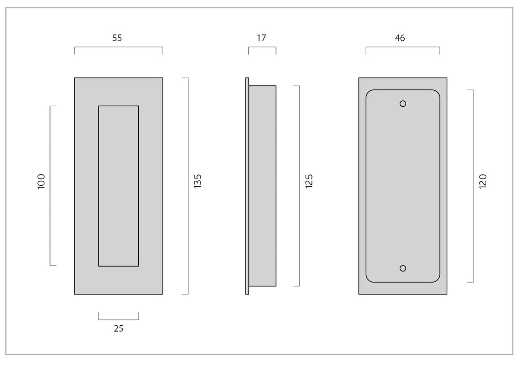 IN.16.402 JNF Stainless Steel Flush Pull