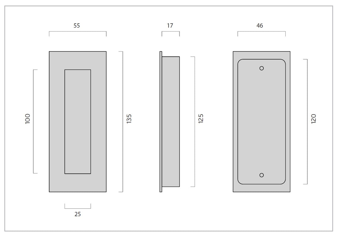 IN.16.412  JNF Stainless Steel Flush Pull