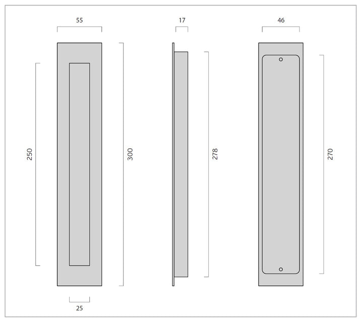 IN.16.416  JNF Stainless Steel Flush Pull