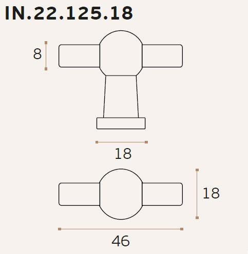 JNF Furniture knob TRAIN (Ø18)