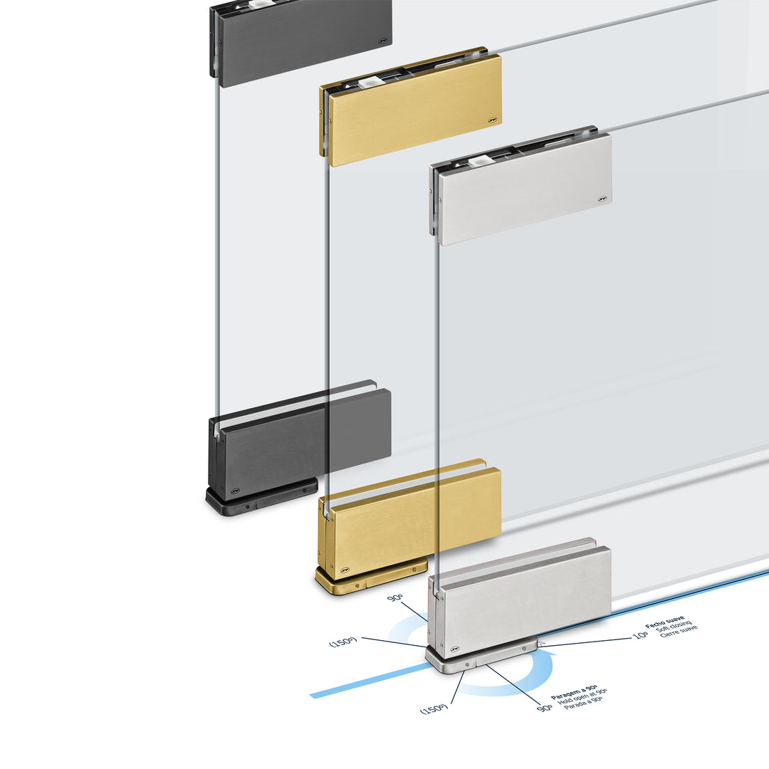 IN.81.203 Hydraulic Pivot Set for Glass Doors