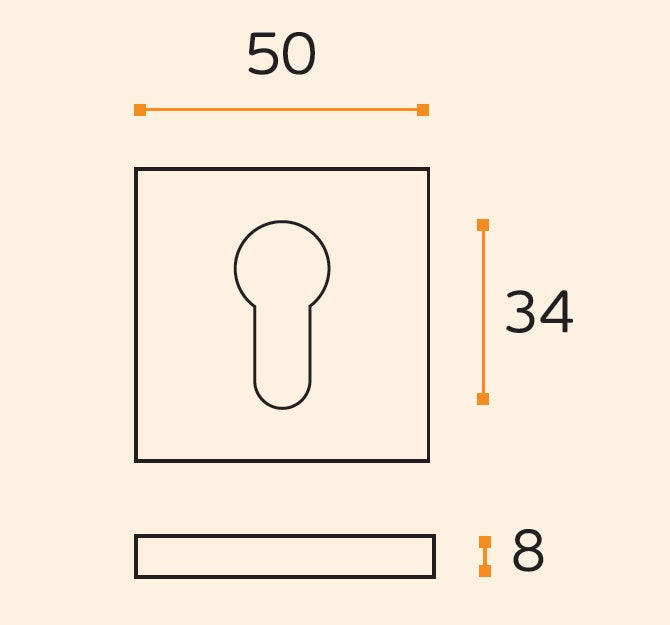 IN.04.29Q.Y08N European cylinder key hole (50x50mm)